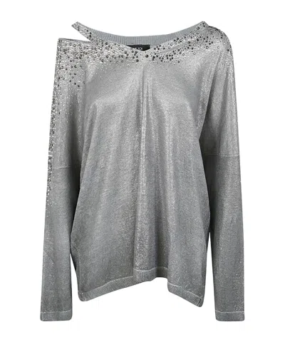 AVANT TOI CRYSTAL-EMBELLISHED V-NECK JUMPER