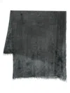 Avant Toi Daisy Print Scarf With Fringes 140x140 Accessories