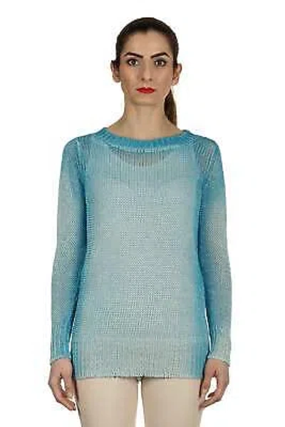 Pre-owned Avant Toi Damen Feingestrickter Pullover Aus Leinen Blau