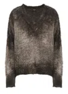 Avant Toi Deep V-neck Cotton Blend Sweater In Gray