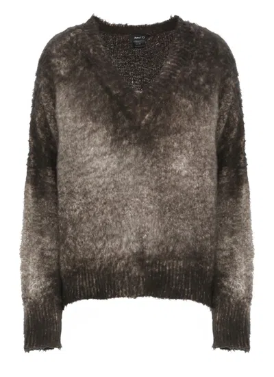 AVANT TOI AVANT TOI DEEP V-NECK COTTON BLEND SWEATER