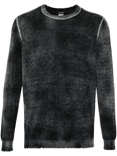 Avant Toi Distressed-effect Jumper In Grey