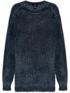 Avant Toi Distressed-effect Sweater In Blue