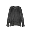 Avant Toi Distressed Spray-effect Sweater In Multi