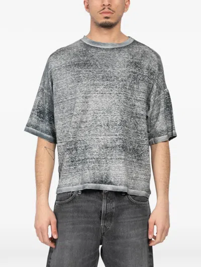 Avant Toi Distressed T-shirt In Gray