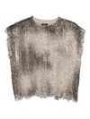 Avant Toi Distressed Vest In Gray