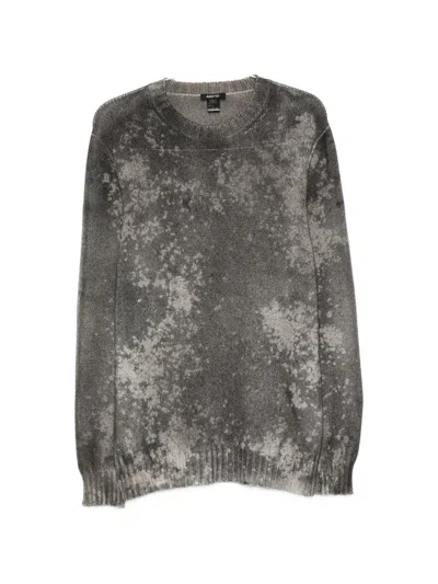 Avant Toi Distressed-effect Ribbed-knit Sweater In Black