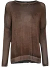 Avant Toi Faded-effect Jumper In Brown