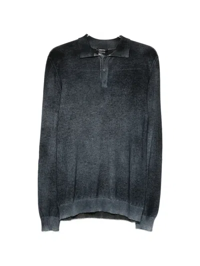 Avant Toi Faded-effect Polo Shirt In Transparent