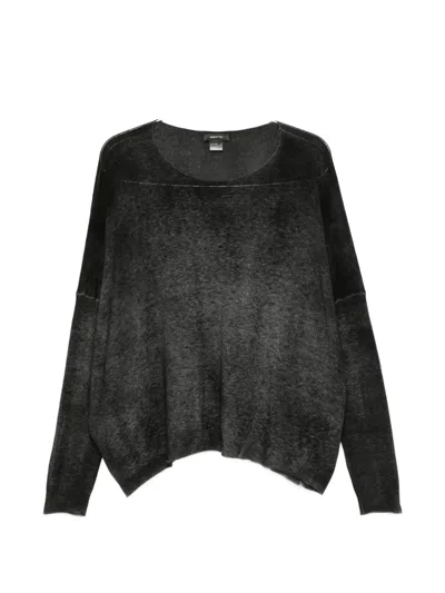 Avant Toi Faded-effect Sweater In Black