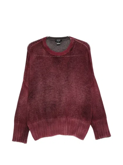 Avant Toi Faded-effect Sweater In Red