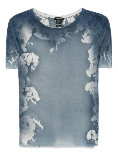 Avant Toi Fine-ribbed T-shirt In 蓝色