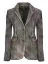 Avant Toi Grey Wool And Cashmere Blazer In Gray