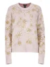 Avant Toi Embossed Floral Pattern Cotton Sweater In Pink