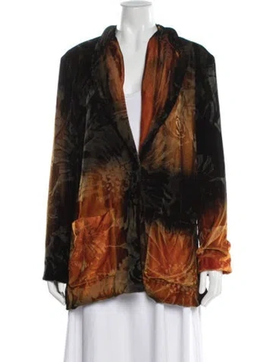 Pre-owned Avant Toi Floral Print Jacket In Orange
