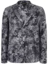 Avant Toi Printed Stretch Silk Shirt In Grey