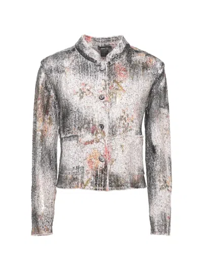 Avant Toi Floral-pattern Sequin-embellished Jacket In Multi