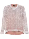 Avant Toi Foil-print Sweater In Silver
