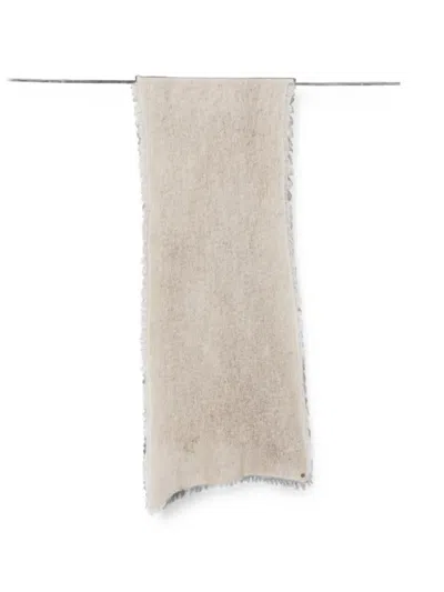 Avant Toi Frayed Cashmere Scarf In Neutral