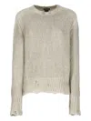 Avant Toi Beige Cashmere And Wool Sweater In Gray