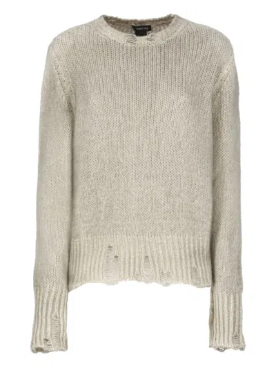 Avant Toi Beige Cashmere And Wool Sweater In Neutral