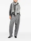 Avant Toi Frayed-edge Mottled Scarf In Gray