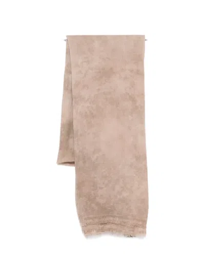 Avant Toi Frayed-edges Scarf In Neutral