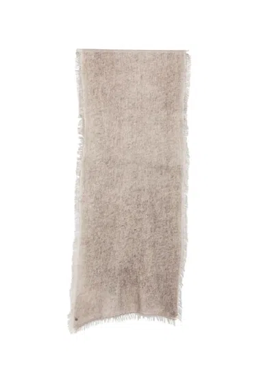 Avant Toi Fringed-edge Cashmere Scarf In Neutral