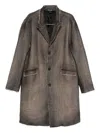 Avant Toi Front-button Coat In Brown