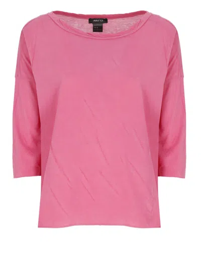Avant Toi Fuchsia Cotton T-shirt