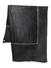 Avant Toi Glitter-detail Frayed Scarf In Black