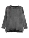 Avant Toi Glitter-detailed Round-neck Sweater In Gray
