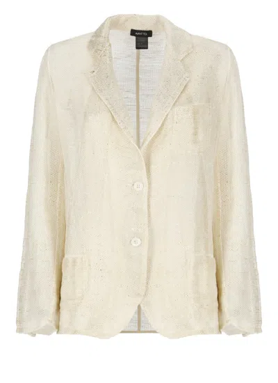 AVANT TOI AVANT TOI GOLD LUREX LINEN BLAZER