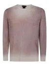 Avant Toi Gradient Effect Round Neck Pullover In Brown