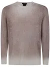 Avant Toi Gradient Effect Round Neck Pullover In Brown