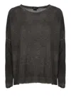 Avant Toi Gradient Grey Cashmere Sweater In Brown