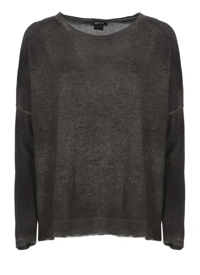 AVANT TOI GRADIENT GREY CASHMERE SWEATER