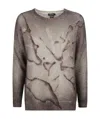 Avant Toi Gradient Knit Sweater In Gray
