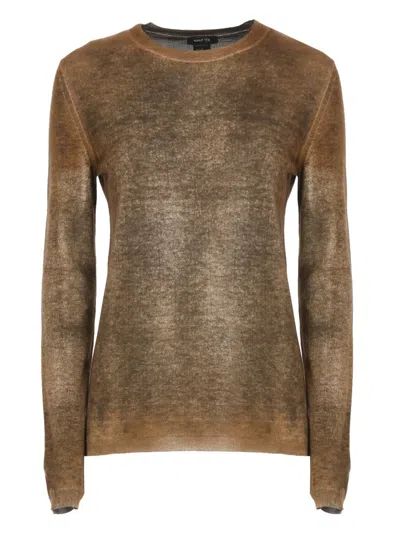 AVANT TOI AVANT TOI GRADIENT TEXTURED CASHMERE AND WOOL SWEATER