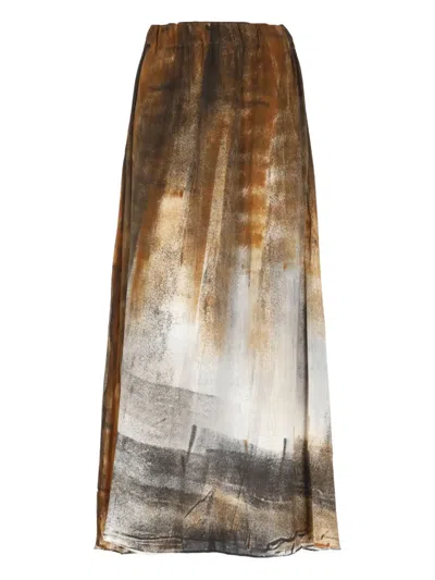 AVANT TOI GRAPHIC-PRINT ELASTICATED-WAIST SKIRT