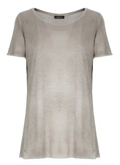 Avant Toi Grey Cotton Crewneck T-shirt In Gray