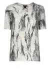Shop Avant Toi Grey Silk Blend T-shirt