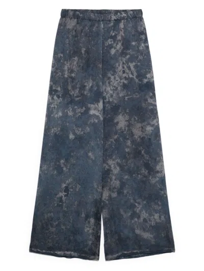 Avant Toi Grey Silk Trousers In Black