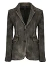 Avant Toi Grey Wool And Cashmere Blazer In Black