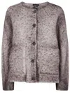 Avant Toi "hand Painted" Alpaca Round Neck Jacket Clothing In Neutral