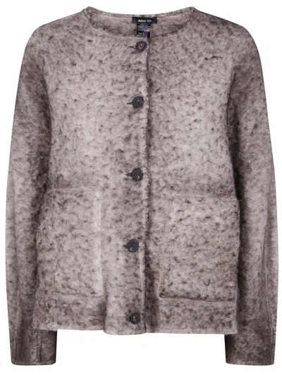 AVANT TOI AVANT TOI "HAND PAINTED" ALPACA ROUND NECK JACKET
