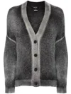 Avant Toi Hand-painted Cardigan In Grey