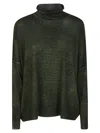Avant Toi Hand-painted Cashmere Blend Turtleneck Sweater In Neutral
