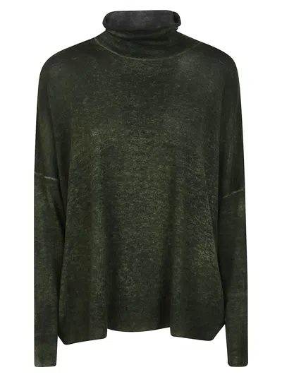 Avant Toi Hand-painted Cashmere Blend Turtleneck Sweater In Neutral