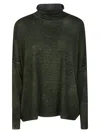 Avant Toi Hand-painted Cashmere Blend Turtleneck Sweater In Green